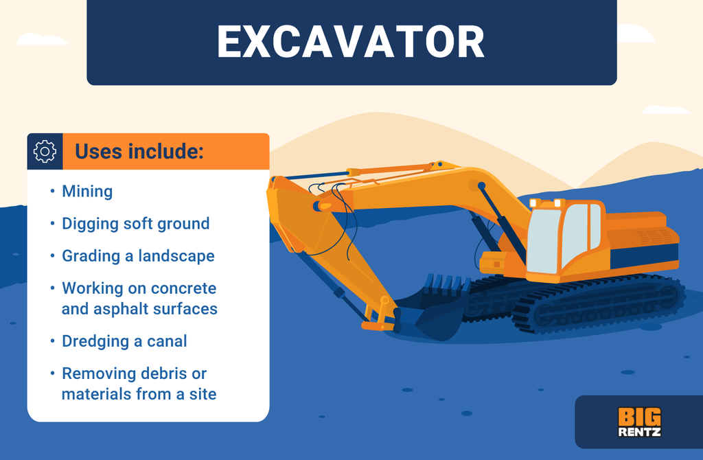 excavator uses