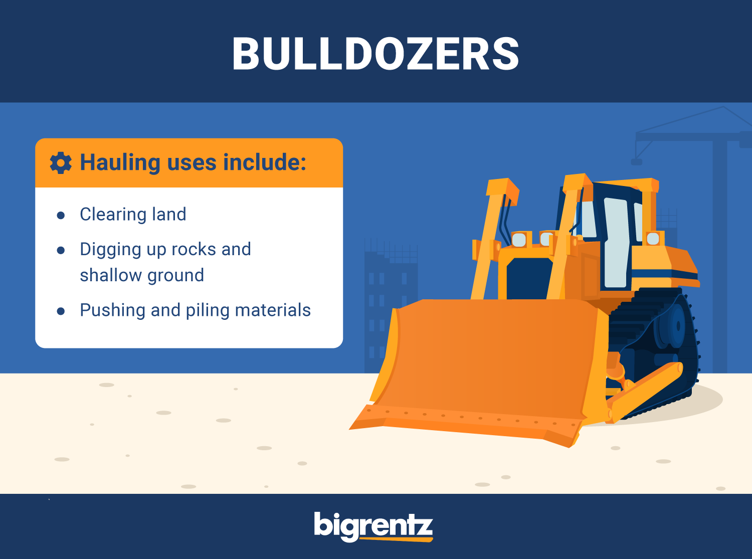 bulldozer hauling uses