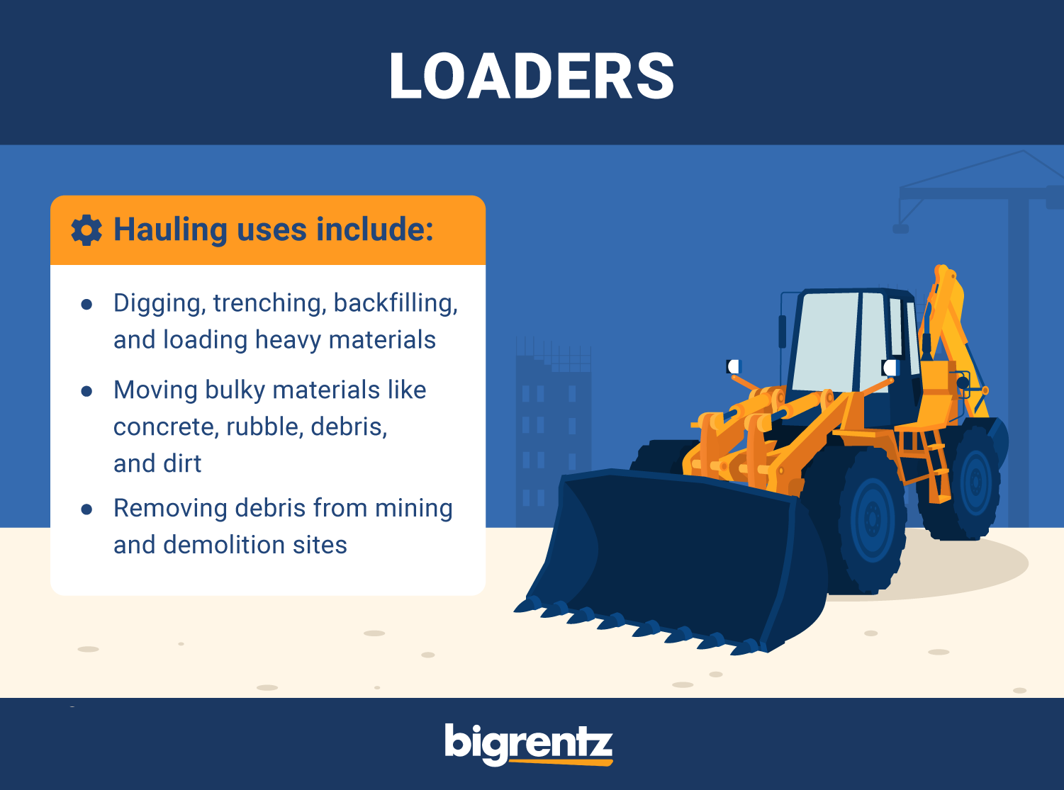 loader hauling uses