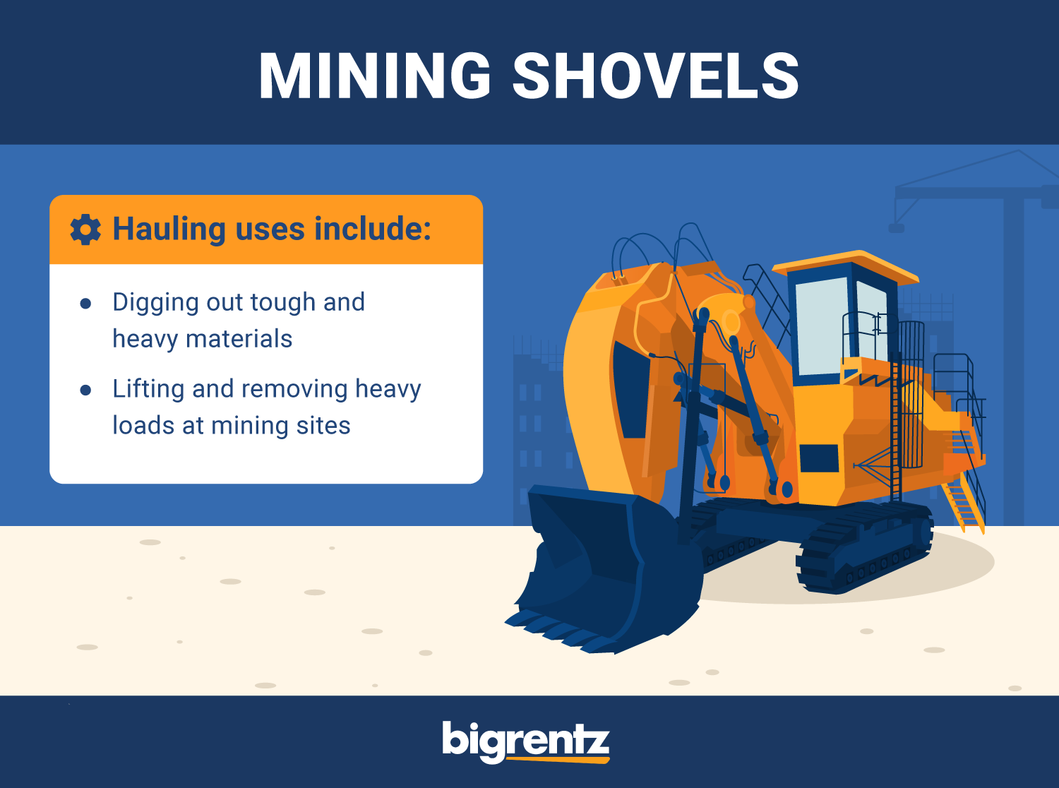 mining shovel hauling uses