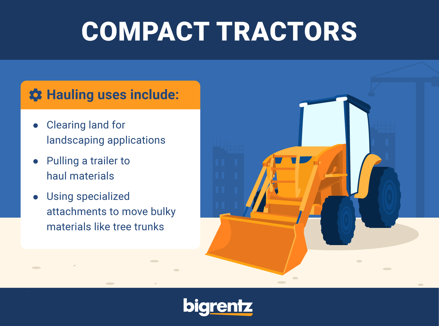 compact tractor hauling uses