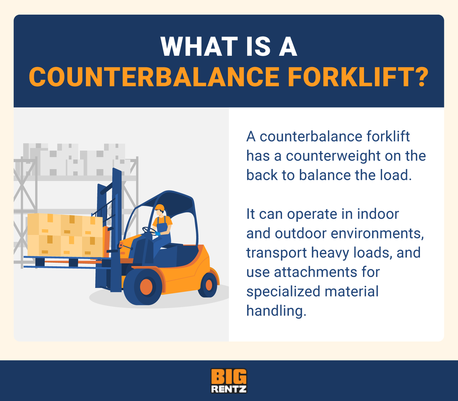 what is a counterbalance truck