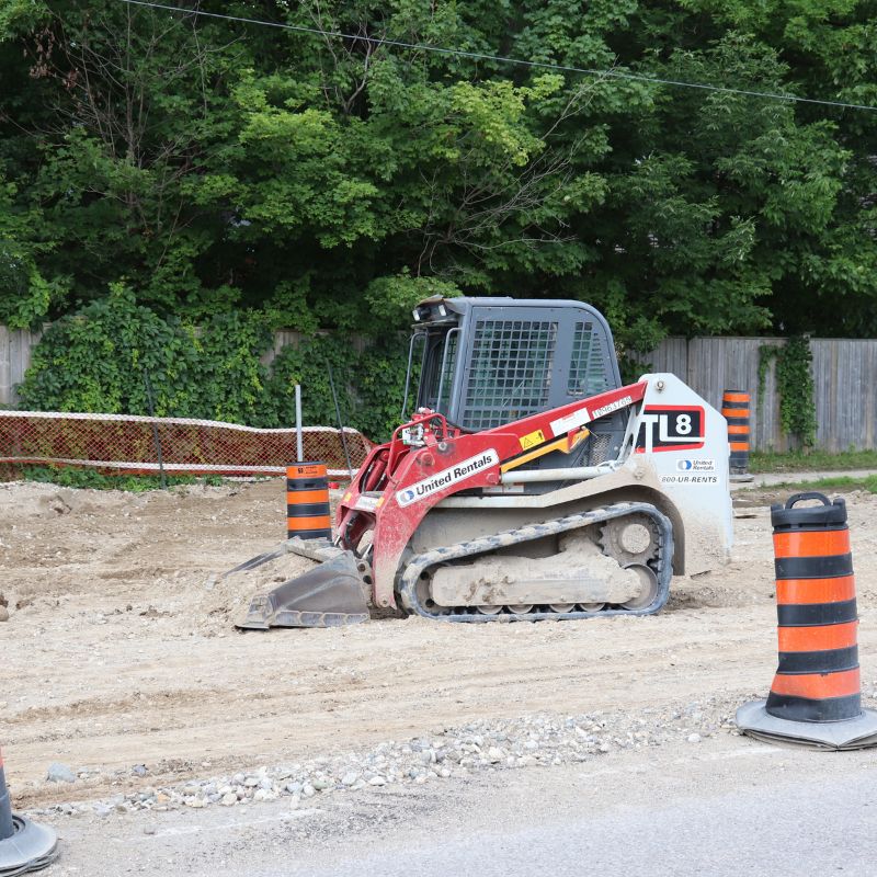 Takeuchi TL8 compact track loader on a job site